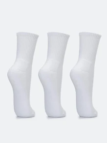 Kit 6 Pairs Of Lupo Style Men's Long Ankle Socks 36-44 - trắng - Xem 3