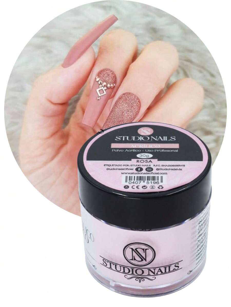 Acrílico para uñas Studio Nails 30gr - Rosa - Ver 1