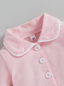 Kleinkind-Schlafanzug-Set mit Knopfleiste für Kleine Mädchen, 9 Monate – 6 Jahre