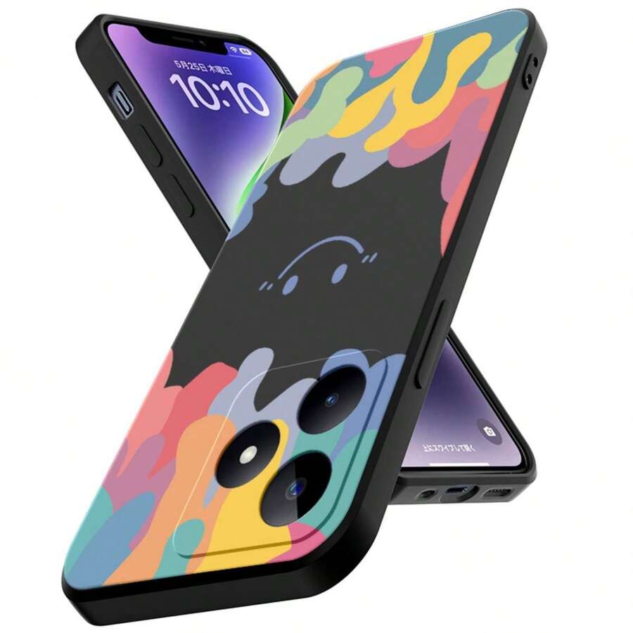 Funda Anti-queda Tpu Protectora Case Para Oppo REALME C53/Realme NOTE 50 + Cuerda - Negro - Ver 1