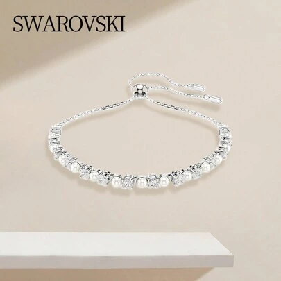 Swarovski MATRIX:BRACELET 3MM WHITE/RHS M 5689633