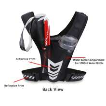 Mochila de corrida mini para homens e mulheres - refletiva, alta visibilidade de 360°, acomoda acessórios e qualquer iPhone, Android, iPad Mini - equipamento leve e ajustável para condicionamento físico, caminhada, ciclismo, trilhas e muito mais!