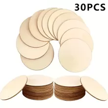 10/20/30pcs 4-Inch Unfinished Wooden Round Slices, Blank Wooden Discs For Painting, Staining, DIY Crafts, Home Decor, Bedroom Decor, Room Decor, Background Decor, Birthday Decor