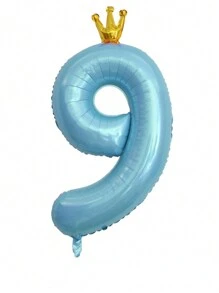 1pc Letter Design Birthday Party Decorative Balloon,Christmas - Blue - View 13