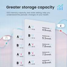 Sinocare AQ PRO I Diabetes Testing Kit Blood Glucose Monitor With 100 Test Strips Fullset In Mmol/L - Multicolor - View 8