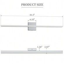 Modern Bathroom Light Fixtures Over Mirror 16/24/32/46/48 Inch Chrome Bathroom Vanity Light Bar For Bathroom Wall Sconce 3000K Or 6500K - 32inch-Cool White - View 7