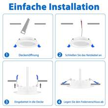 Froadp LED Recessed Spotlights 5W Led Recessed Spotlight LED Ceiling Spotlight Recessed Lighting Ceiling Lamp For Bathroom Kitchen Bedroom - White Hot - View 6