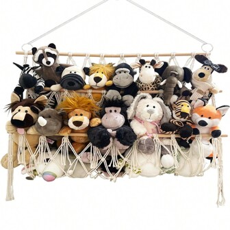 1 Piece Plush Animal Net, Plush Toy Storage Rack, Storage Hammock Handmade Toy Hammock Net For Plush Animal Corner Wall Mounted Toy Storage Rack Small Plush Animal Rack (Suitable For Small And Medium Toys)