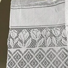 WHITE TULIP LACE COUNTER SINK CURTAIN 0.80 LENGTH X 1.50 WIDTH - White - View 9