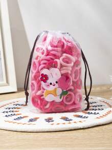 100pcs Children Small Hair Bands Baby Girl Headbands Colorful Kid Elastic Hair Tie Nylon Scrunchie Hair Rope Hair Accessories