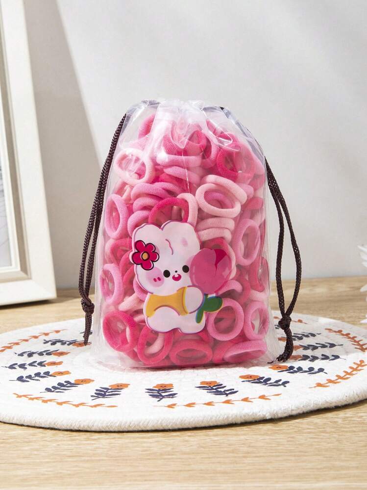 100pcs Children Small Hair Bands Baby Girl Headbands Colorful Kid Elastic Hair Tie Nylon Scrunchie Hair Rope Hair Accessories - Multicolor - View 7