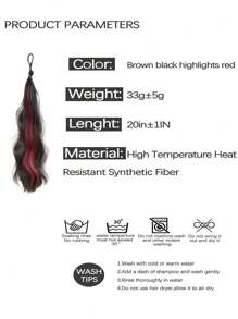 1 pièce Perruque en fibre de polyester pour femmes, désinvolte, de fête et de rue - Chignon autoportant, queue de cheval tie-and-dye, fabricant de chignon mou, Chouchou de perruque pour les déplacements quotidiens, les rendez-vous, l'école, les achats, les voyages, la maison, les rassemblements