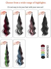 1 pièce Perruque en fibre de polyester pour femmes, désinvolte, de fête et de rue - Chignon autoportant, queue de cheval tie-and-dye, fabricant de chignon mou, Chouchou de perruque pour les déplacements quotidiens, les rendez-vous, l'école, les achats, les voyages, la maison, les rassemblements