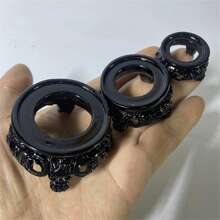 1 pieza Soporte de bola de cristal, base de bola de cristal, soporte de exhibición de resina base para esfera de bola de cristal, pedestal de bola hueca tallada natural, titular decorativo de bola para Halloween Navidad Decoración del hogar - Multicolor - Ver 9