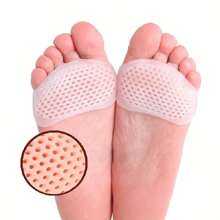 Pair Of 7.2x4.1cm Anti-Slip Silicone Gel Insoles Anti-Crack Heel Remover - 1 對 - 查看 4