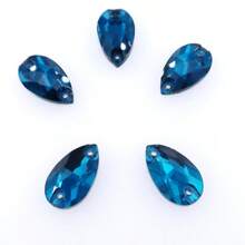 Slim Water Drop Shape Glass Multi Colors Shape Shiny Handmade Sewing Crystal Hand Sewn Rhinestone  Decoration Beads Flat Back With Holes Gems DIY Accessories Sew On Stones Strass For Decorating Clothes, Dress, Bags, Shoes, Brooches, Earrings, Handicrafts - Multicolor - View 39