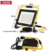 Froadp LED Construction Floodlight Work Light LED Floodlight Exhibition Lamp With IP66 Waterproof, 3M Cable And Foldable Stand For Workshop Construction Site - White Hot - View 3