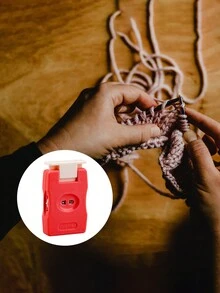 1 pieza Contador de tejido de plástico para tejer, coser, ganchillo, marcador de puntada, contador de filas manual para el hogar, viaje, DIY, accesorios de costura - Multicolor - Ver 6
