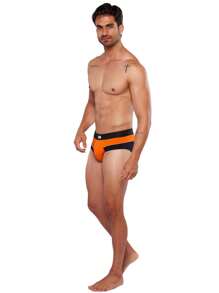 Men's Trusa Style Boxer Shorts, Cotton - Lycra, With Breathable And Adjustable Technology - Alfani Underwear - 橘色 - 查看 2