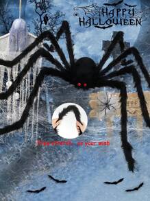 1 件万圣节蜘蛛装饰，Aitey 万圣节恐怖巨型蜘蛛套装，12 英寸/20 英寸/24 英寸/29.5 英寸/35.4 英寸/49.2 英寸蜘蛛，适用于窗户、墙壁和露台户外万圣节装饰万圣节窗户装饰最佳礼物 - 黑色 - 查看 4