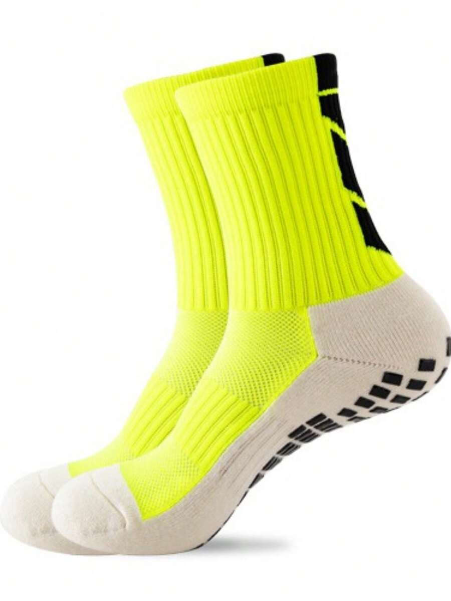 Anti-Slip Calf Football Socks For Adults And Youth - 綠色 - 查看 1