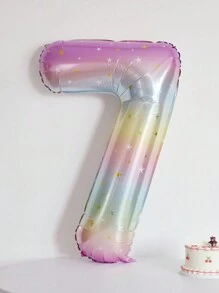1 pieza Globo con diseño de número para decoración de fiesta