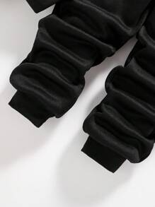 Young Boys Car Print Warm Sweatshirt And Pants Set - White - View 6