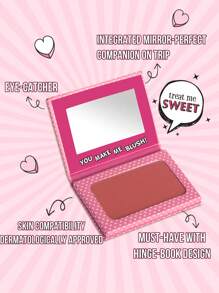 Misslyn Set 2pcs Treat Me Sweet Powder Blush. Treat Me Sweet Powder Blush, dengan tekstur bedak yang lembut, tersedia dalam hasil akhir matte atau pearl, mencerahkan warna kulit, dilengkapi dengan cermin terintegrasi, menciptakan kilau matte alami, dan warna tahan lama. - 16 KAMU MEMBUAT AKU TERMERAH!+38 AYO MENARI MANGO TANGO! - View 4