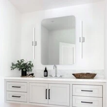 Modern Bathroom Light Fixtures Over Mirror 16/24/32/46/48 Inch Chrome Bathroom Vanity Light Bar For Bathroom Wall Sconce 3000K Or 6500K - 32inch-Cool White - View 3