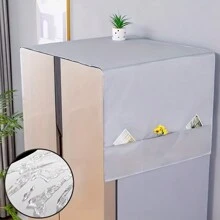 牛津布冰箱、微波炉、洗衣机防尘罩、袋子、收纳袋、收纳 - 銀色 - 查看 2