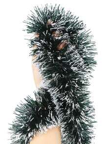 2 قطعة من شريط التنورة الفضي الأصطناعي الخاص بعيد الميلاد، إكليل معدني معلّق، ديكور عتبة المدفأة والسلالم والموسم، مستلزمات ديكور الأعياد