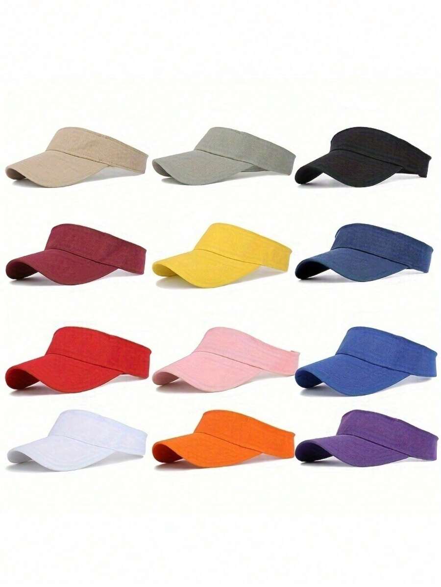 1pc Kids Sports Cap With Adjustable Visor For Girls With High Ponytail,Children Tennis Sun Cap With Visor For Boys Running Golf