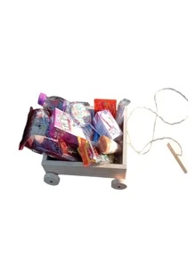 Wooden Cart Tray 25x20x5 Children's Day - Beige - View 4