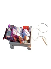 Wooden Cart Tray 25x20x5 Children's Day - Beige - View 2