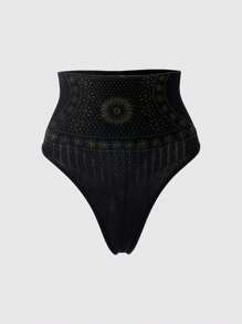 Seamless Sexy High Waist Tummy Control Panties Women's Hip Lift Flat Belly Shaping Briefs Postpartum Thong Panties Abdomen Control Underwear Waist Trainer Lingerie Interior Panty