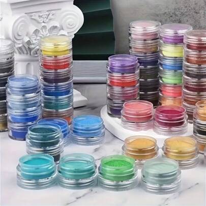 New6 Colors/Set Pearlescent Powder Resin Pigment Mica Mineral Powder Dye DIY Epoxy Resin Candle  Jewelry  6 Colors