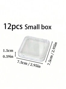 1pc Nail Art Display Case, Transparent Sealed Storage Box For Nail Polish, Nail Art Collection And Organization - Transparent - View 12