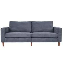 Corduroy, Modern Style Solid Color Sofa, Multi-Person Sofa, Suitable For Living Room And Office - 灰色 - 查看 5