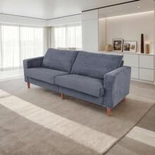 Corduroy, Modern Style Solid Color Sofa, Multi-Person Sofa, Suitable For Living Room And Office - 灰色 - 查看 3