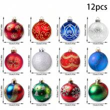 12 pezzi Decorazioni natalizie appese a soffitto (articoli di carta) Fette di palline di Natale Decorazioni a spirale ritagliate per feste di Natale, portico, casa interna ed esterna, forniture e decorazioni natalizie - Multicolore - Visualizzare 7
