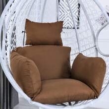 Thick Swing Chair Cushion, Soft Hammock Seat Pad, Breathable Hanging Egg Chair Pillow, Indoor/Outdoor Cozy Lounger Pad, Removable & Washable - 咖啡棕 - 查看 5