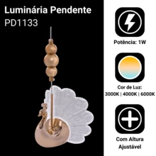 Golden Peacock Crystal Led Pendant Light PD33 - 金色 - 查看 4