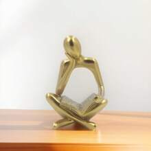 Reader Figurine Decorative Abstract Reading Man Reading Decoration Ornament Elegant Statue Thinker Thinker DOL-04/03 - 04B - 查看 6