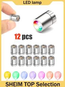 100pcs LED Electronic Lights, Handmade Creative Parts, Plastic Small Color Lights, DIY Flashing Light Bulbs, Luminous Decoration, Mini Battery Powered LED Party Lights, Used For Paper Lanterns, Floral Decoration, Indoor And Outdoor Terraces, Wreaths, Gardens, Weddings, Parties, Multi-Color 50pcs24pcs/12pcs/6pcs/1pc(Seven Color Slow Flashing)