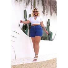 SHORT JEANS PLUS SIZE 46 TO 52 - 藍色 - 查看 2