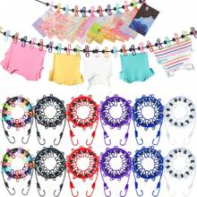 12pcs Portable Travel Clothesline Set, Retractable Clothesline, Clothes Line Outdoors, Retractable Clothesline Indoor, Portable Clothesline, Laundry Line, Drying Rack Clothing, Clotheslines For Outside, Camping Essentials, Cruise Ship Essentials - Clothesline - View 2