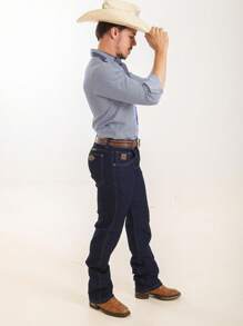 West Village Rodeio Traditional Country Men's Jeans - Dark Wash - View 1