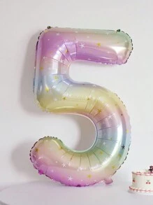 1 pieza Globo con diseño de número para decoración de fiesta