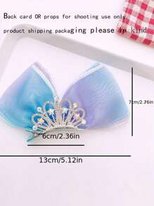 1 pieza Princesa - Clip de pelo de malla lindo para niñas - Horquilla de malla corona - Ver 3