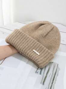 1PC 大头围毛线帽儿童防寒帽秋冬季配灰色宽松保暖针织帽男士随机发WNAIX工作室或WANXI工作室万圣节 - 鐵標針織帽 - 查看 2